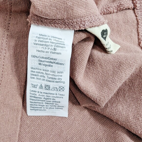 Madewell Button-Sleeve Turtleneck Top Dusty Rose S - Picture 7 of 7